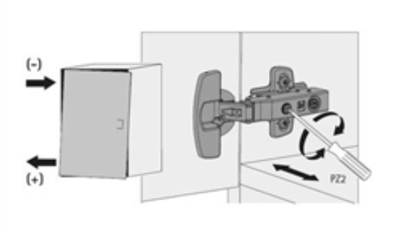 Horizontaal stellen scharnier